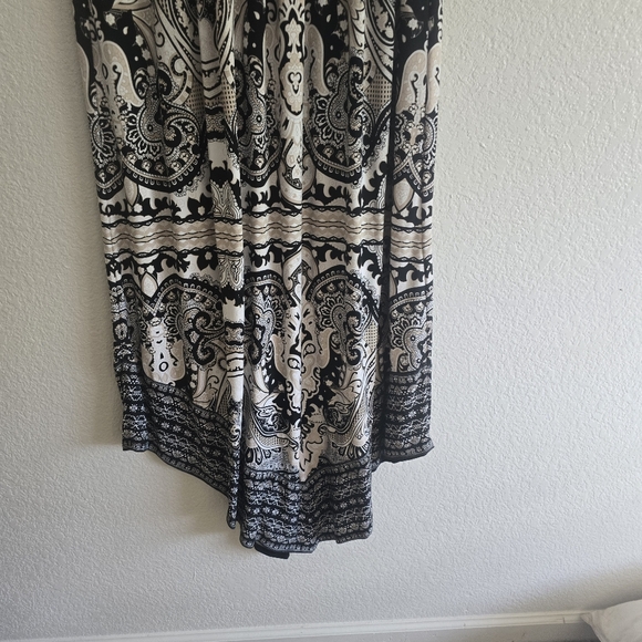 NWT INC 1X acemetrical hem long keyhole back boho dress - Picture 7 of 12